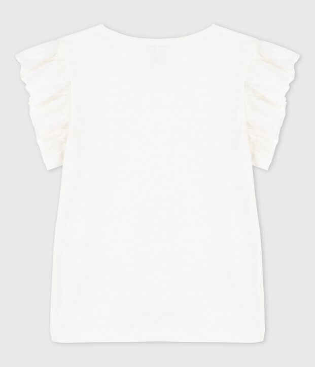 Girls' Short-Sleeved Cotton T-Shirt white