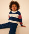 Children's Stripy Cotton Pullover AVALANCHE white/MULTICO