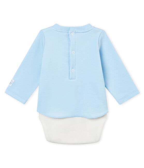 Baby boy's long sleeved blouse bodysuit FRAICHEUR blue