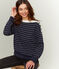 Women's Long-Sleeved Sweatshirt SMOKING blue/COQUILLE beige