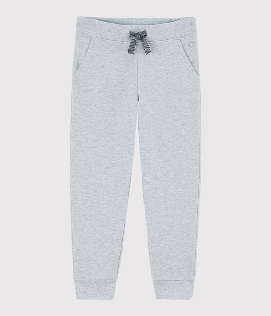 Boys' Fleece Jogging Bottoms POUSSIERE CHINE grey