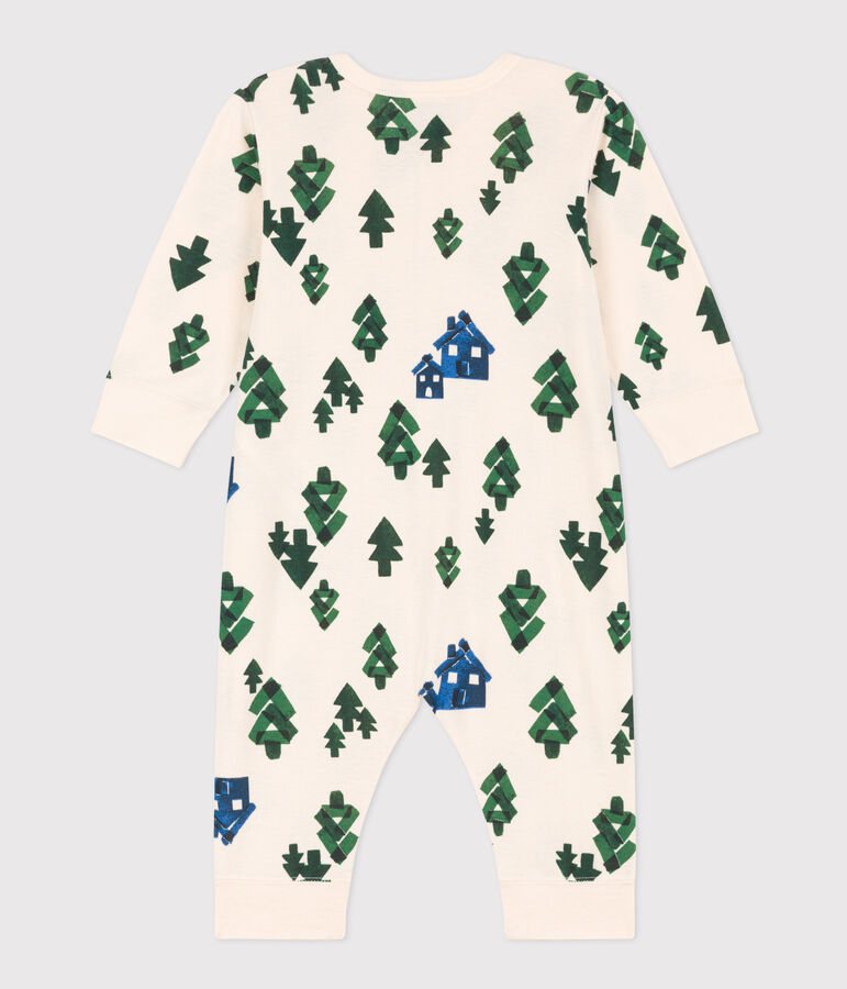 Babies' Footless Cotton Pyjamas Ecru/multicolor
