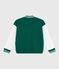 Children's varsity-style jacket in plain cotton EVERGREEN green/MILK