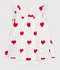Babies' Organic Cotton Heart Print Dress With Bodysuit