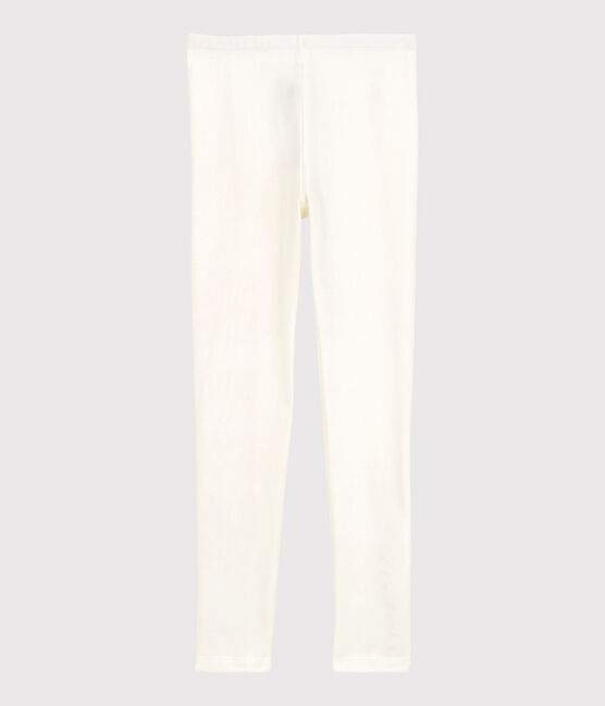 Girls' Lycra Jersey Leggings MARSHMALLOW white