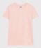 Women's Straight Round-Neck Cotton T-Shirt SALINE pink