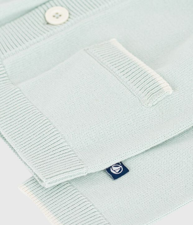 Babies' plain cotton cardigan SPRAY