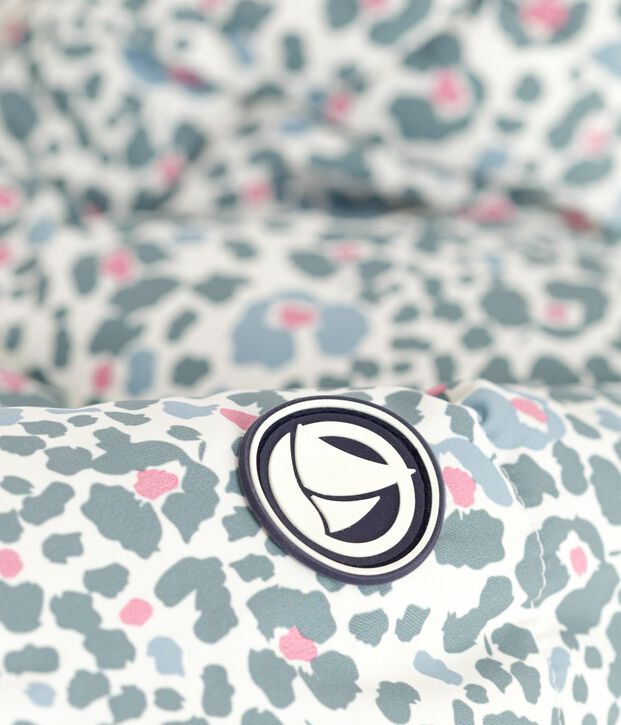 Children's printed puffer jacket Ecru/multicolor