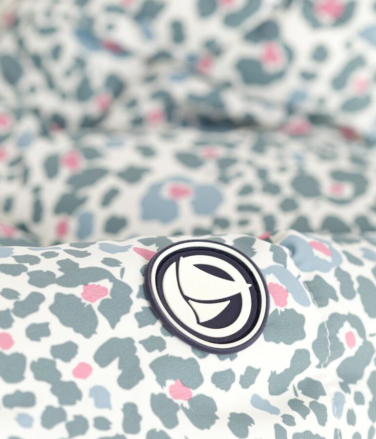 Children's printed puffer jacket Ecru/multicolor