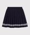 Children's short pleated skirt in plain cotton knit SMOKING