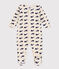 Navy Whale Velour Sleepsuit MONTELIMAR beige/MEDIEVAL blue