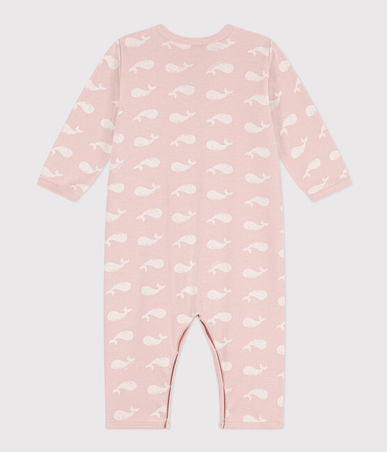 Babies' Printed Footless Cotton Sleepsuit SALINE /MARSHMALLOW
