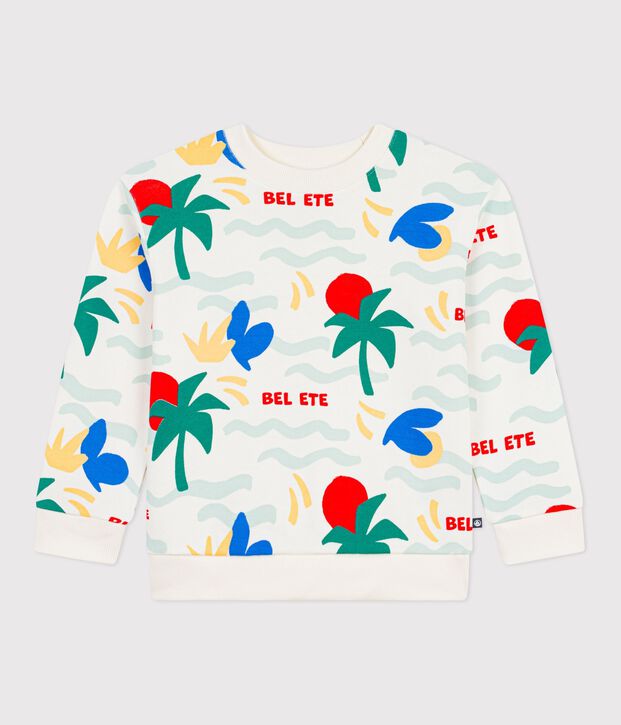 Children's printed cotton sweatshirt Ecru/multicolor
