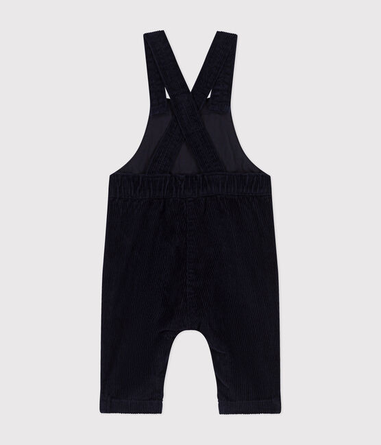 Babies' corduroy dungarees SMOKING blue