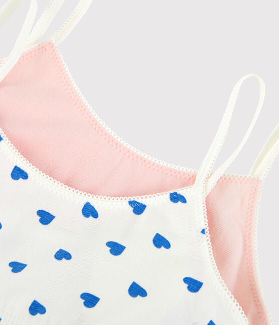 Girls' Heart Patterned Cotton and Elastane Bralettes - 2-Pack variante 1