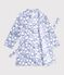 Children's printed fleece dressing gown blue/multicolor