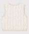 Babies' Unisex Quilted Tube Knit Bodywarmer MONTELIMAR CHINE beige