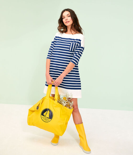 Plain coloured shopping bag JAUNE yellow