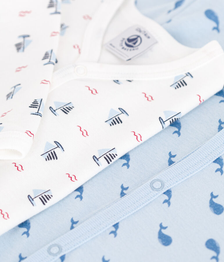 Babies' printed cotton pyjama suit - 2-Pack multicolor