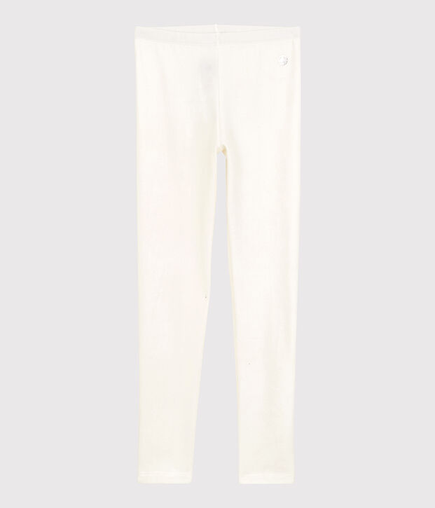 Girls' Lycra Jersey Leggings white