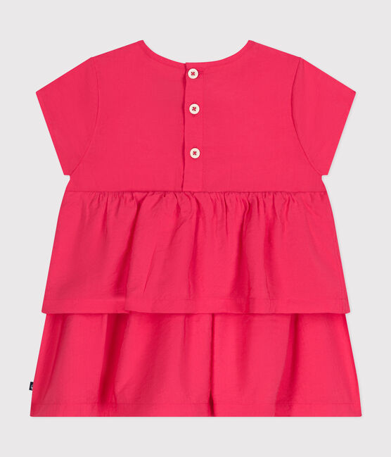 Babies' short-sleeved dress GLOSS pink