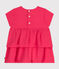 Babies' short-sleeved dress GLOSS pink