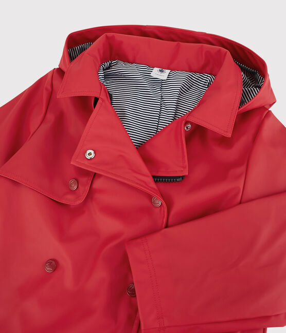Girls' Hooded Trench coat TERKUIT red