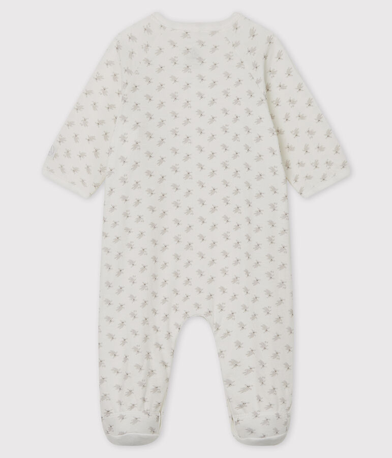Babies' Bunny Tube Knit Sleepsuit white/multicolor