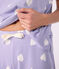 Women's cotton pyjamas with a heart print, short sleeves and wide legs SQUAW white/MARSHMALLOW