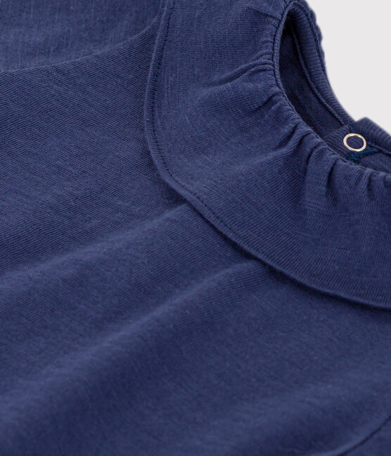 Babies' Short-Sleeved Slub Jersey Blouse CHALOUPE blue