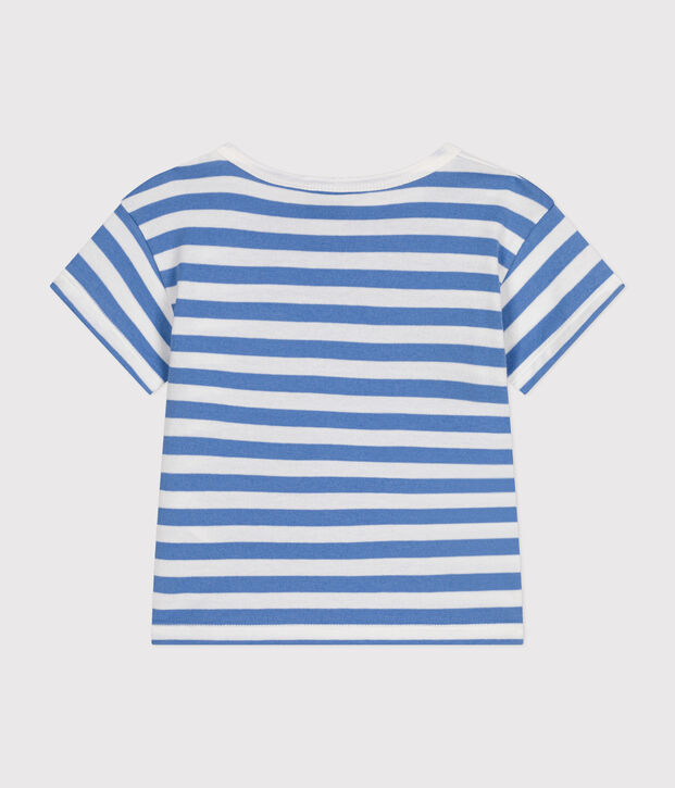 Babies' Short-Sleeved Jersey T-Shirt blue/white