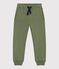 Children's plain cotton jogging bottoms green