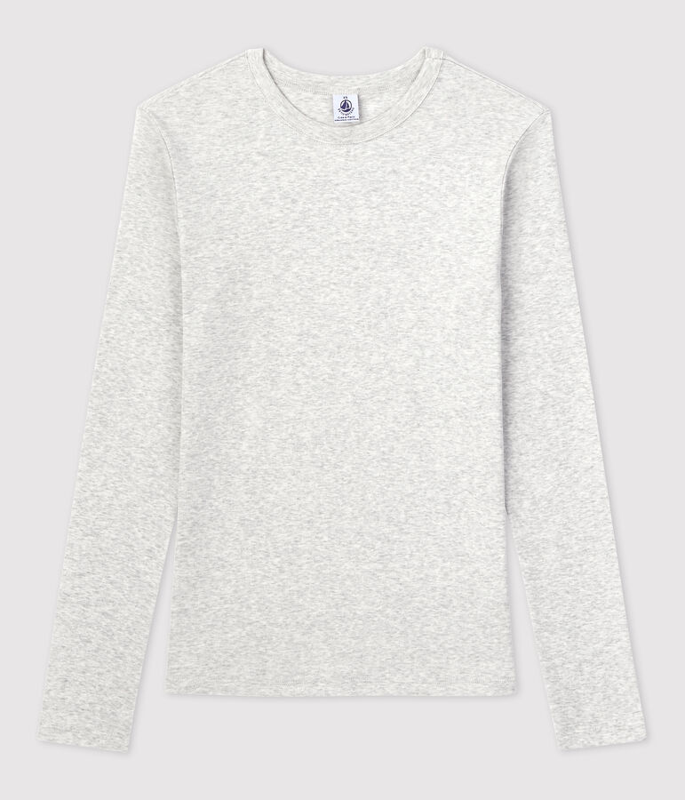 Women's Iconic Cotton Round Neck T-Shirt BELUGA CHINE grey