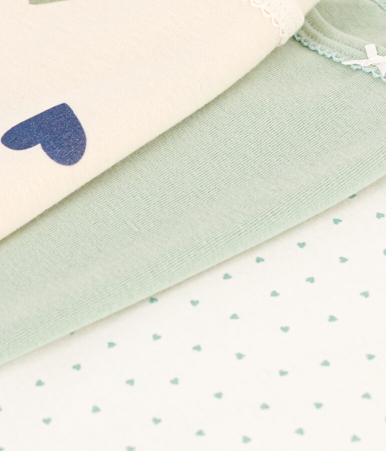 Children's Heart Patterned Cotton Vests - 3-Pack variante 1