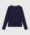 Women's plain cotton cardigan blue