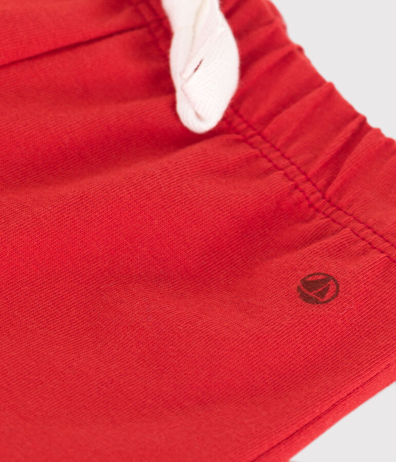 Babies' plain cotton shorts red