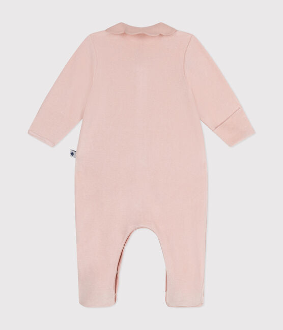 Babies' velour pyjama suit SALINE pink