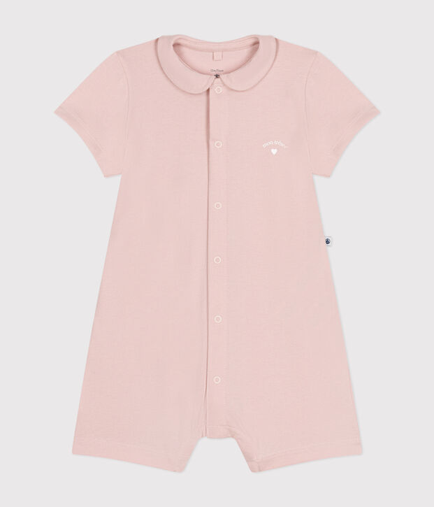 Babies' Lightweight Jersey Playsuit pink