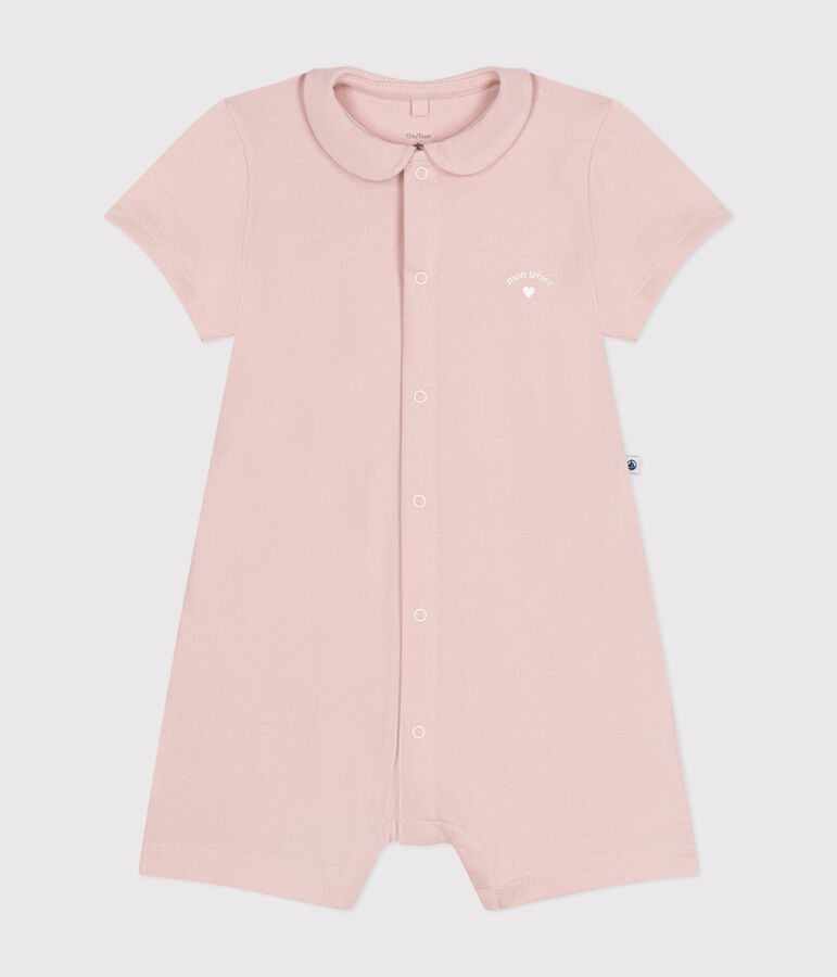 Babies' Lightweight Jersey Playsuit pink