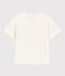 Women's Plain Linen and Cotton Blend T-Shirt MARSHMALLOW white