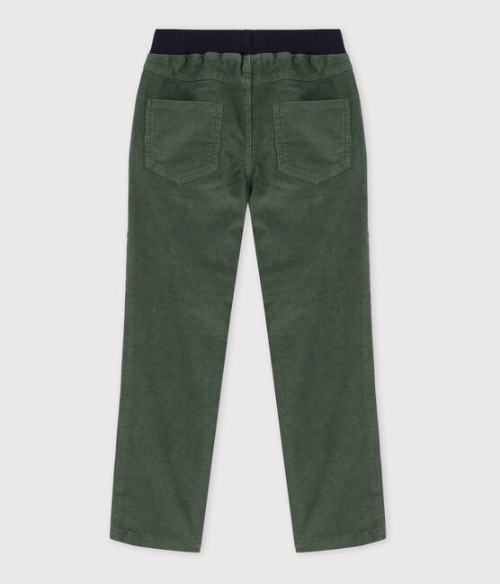 Unisex Straight-Fit Medium Velour Trousers VALLEE green