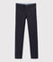 Boys' Cotton Gabardine Slim-Fit Trousers SMOKING blue
