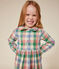 Little girls' long-sleeved cotton gauze dress AVALANCHE white/MULTICO