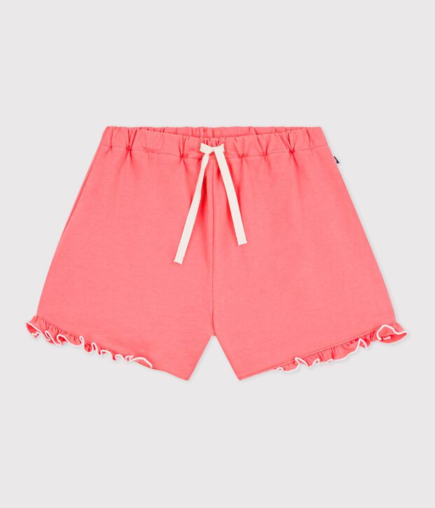 Children's plain cotton shorts pink