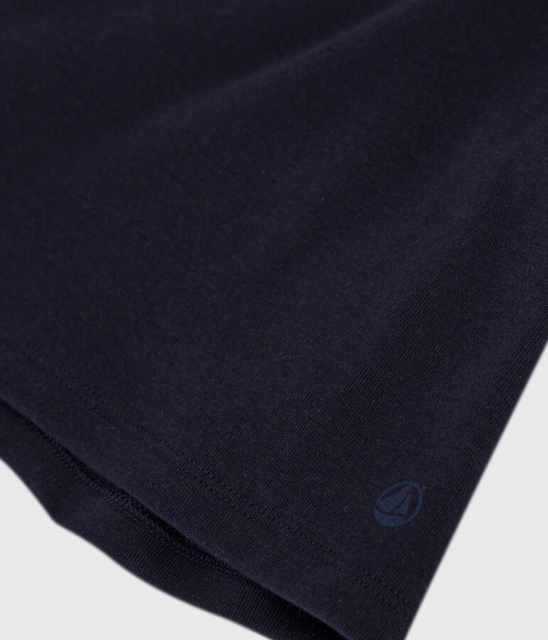 Women's Iconic plain short-sleeved rib knit T-shirt SMOKING blue