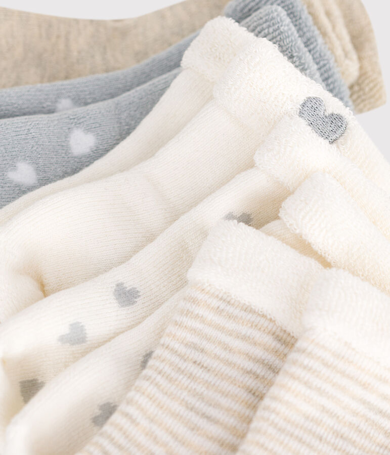 Pack of plain cotton socks for newborn babies variante 1