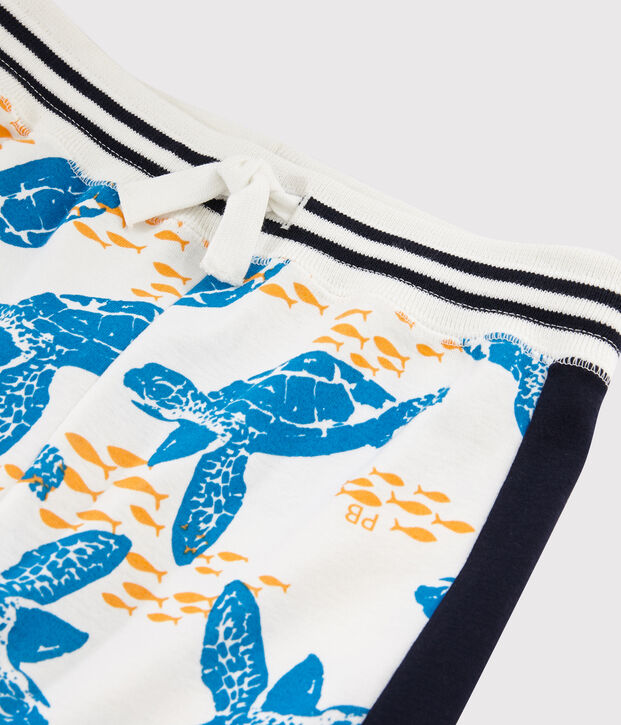 Boys' Cotton Bermuda Shorts white/multicolor