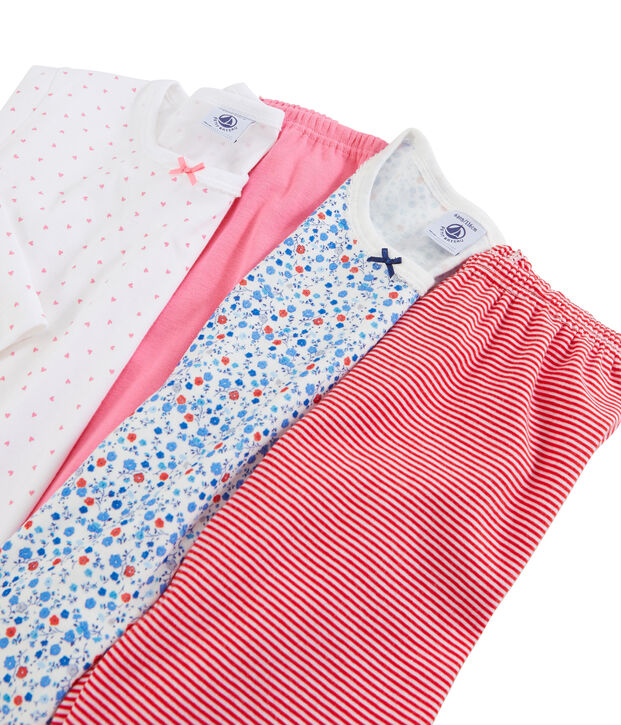 Girls' Ribbed Pyjamas - 2-Piece Set multicolor