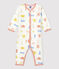 Babies' Paris Themed Footless Cotton Sleepsuit MARSHMALLOW white/MULTICO white