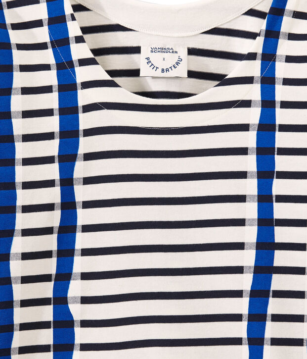 Kimono breton for woman white/blue